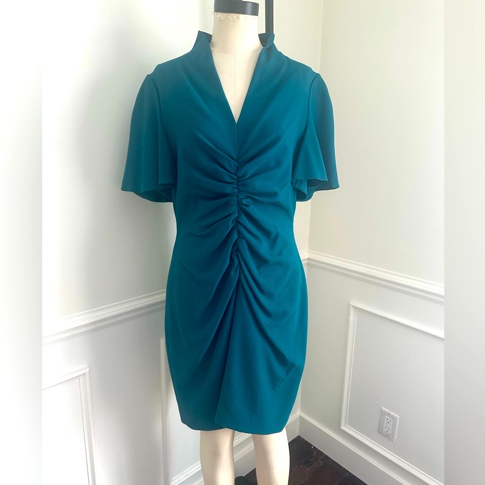 Karen Millen teal stretch dress